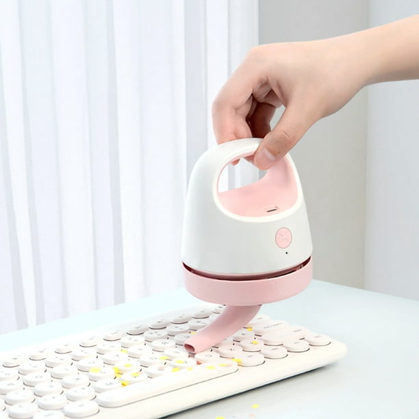 Aspiradora de escritorio Mini, aspiradora de teclado de carga USB con  boquilla de vacío, mini aspiradora de escritorio desmontable y portátil,  mini