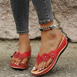 Doméstico técnico Malabares Zapatos de mujer Tacón inclinado Sandalias de tacón bajo Zapatillas  casuales de talla grande Chancla Wmkox8yii hj789 | Walmart en línea