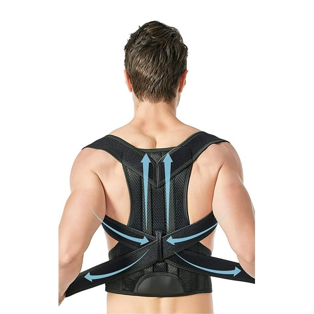 Corrector de postura de espalda para mujeres y hombres Soporte lumbar de espalda  Soporte de postura de hombro para mejorar la postura Proporcionar y aliviar  el dolor de espalda (Grande) Zhivalor CZJP-HY103-1