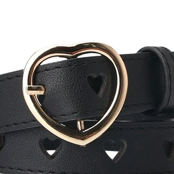 Cinturón de mujer moda PU cuero Metal corazón Pin hebilla cintura cinturón  mujer negro cinturón fies Hugo cinturones de cintura
