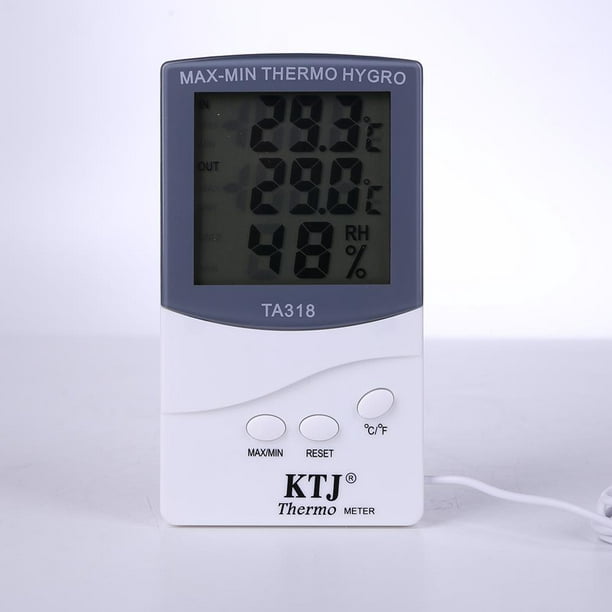 Termómetro higrómetro para interiores y exteriores, TA318 Medidor de  temperatura de humedad con pantalla LCD para casas, oficinas, talleres,  escuelas