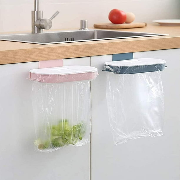 Porta Bolsas Soporte Para Basura Cocina Papelera Cocina Azul oscuro