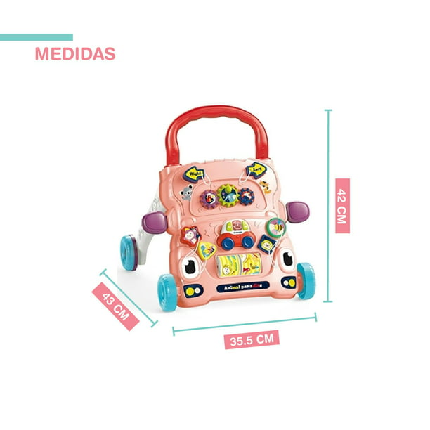 Andador Caminador multifuncional primeros pasos bebe niño rosa 35.5x43x42cm  YEI YEI-CROBB-BC