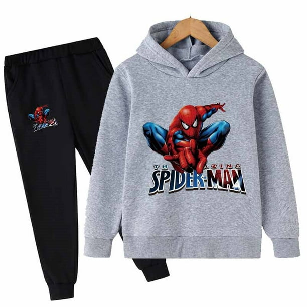 Invierno otoño Marvel Spiderman niños sudaderas con capucha ropa para niños  más jerséis Tops Teen Boys Hoodie Set90CM zhangmengya CONDUJO