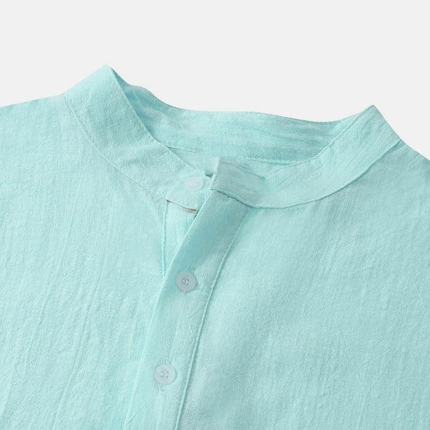 Comprar Camiseta ajustada de verano para hombre, camisetas transpirables de  Color sólido a la moda, jersey de manga corta con cuello alto, camisa de  fondo