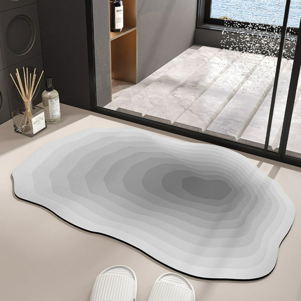 TOKLYUIE Super Absorbent Bath Mat, Quick-drying Bathroom Mat, Super Absorbent Living Room Floor Mat , Rubber Non-Slip Bottom, Easy to Cle