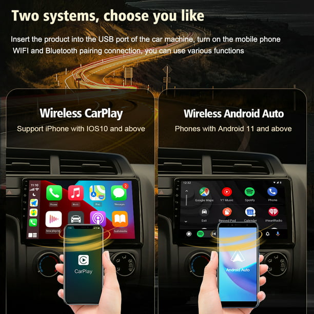 Dongle Inalámbrico Carplay Adaptador para automóvil USB-C con cable a  Carplay inalámbrico para Android Auto (B) Tmvgtek Accesorios para autos y  motos