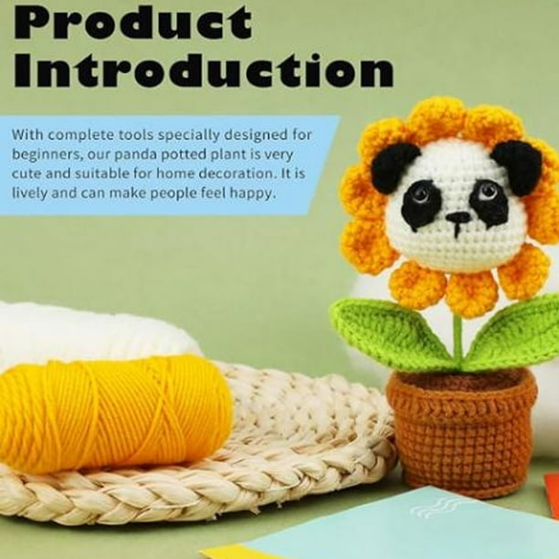 Kit de ganchillo para principiantes para niños, Kit de Inicio de ganchillo  de algodón de animales