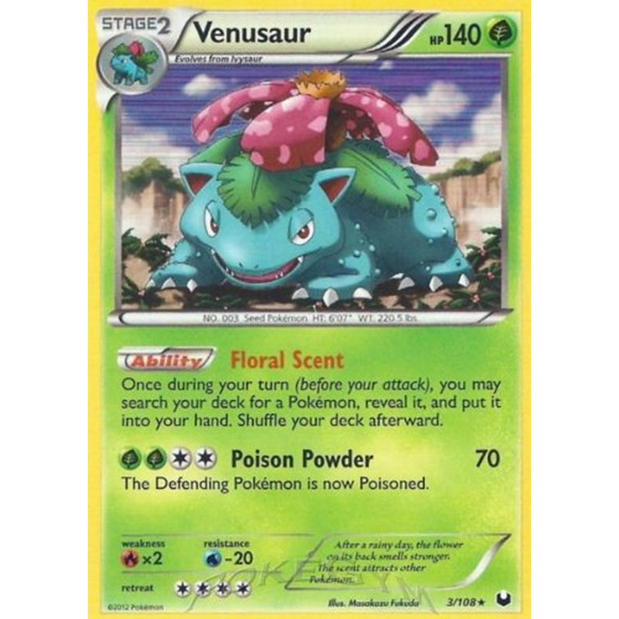 Maestro Pokemon. on X: Pokemon nº 3: Venusaur Tipo: planta/veneno 1º  Generación  / X