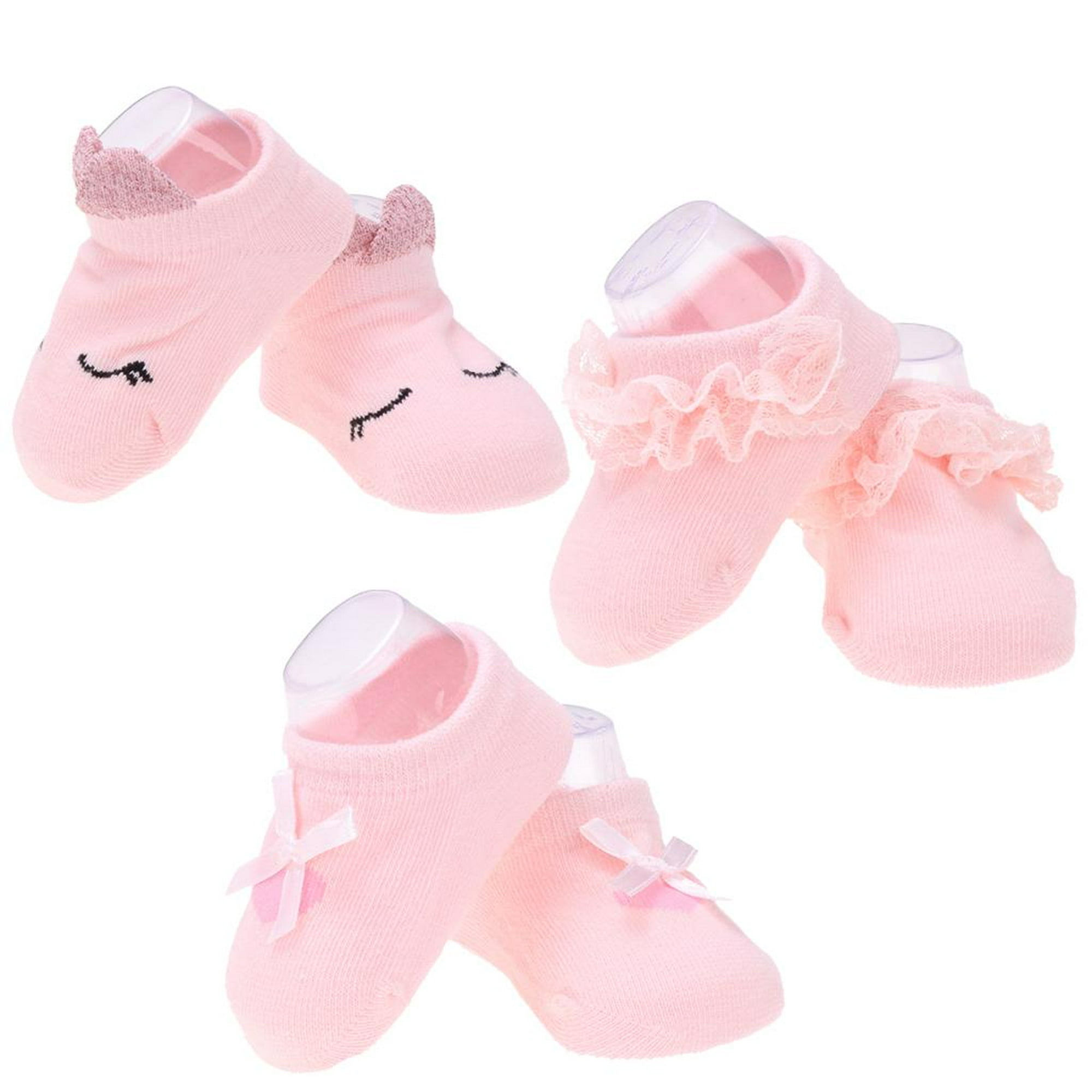 Calcetines antideslizantes para bebé niña, calcetines de algodón con peine  para niños pequeños, calc Zhivalor BST3051066-3