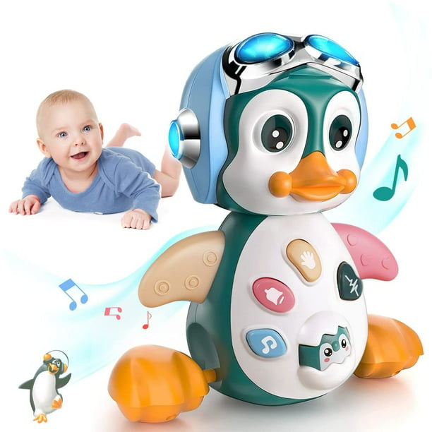 Juguete musical de 1 año, juguetes para gatear con música y luces, juguete  de pingüino para bebé de 6 a 12 meses, juguete educativo para niños y  niñas, regalos de juguetes tempranos