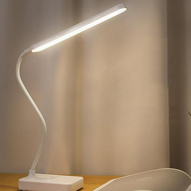  GOLSPARK Lámpara de escritorio LED recargable con pilas, 4500  mAh, lámparas de escritorio LED blancas regulables, control táctil, lámpara  de lectura flexible de 360° para estudiantes, 3 modos de color 