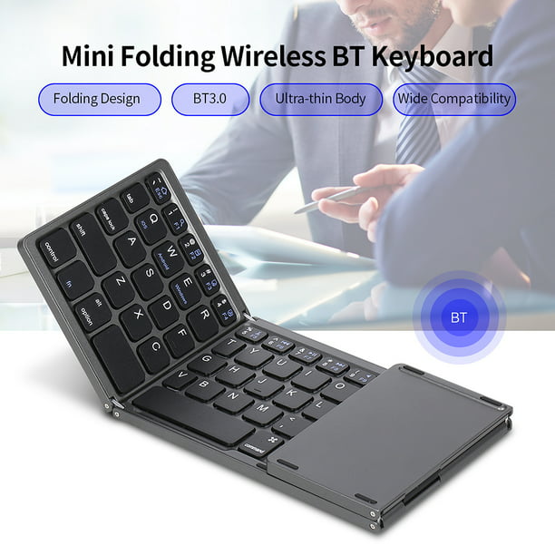 Teclado inalámbrico Bluetooth Teclado plegable Teclado portátil ultra  delgado Bluetooth con panel táctil Irfora Teclado