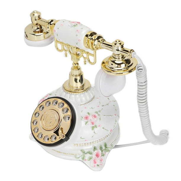 Teléfonos rotativos para línea fija, teléfono fijo retro Teléfono antiguo  de moda para el hogar, teléfono vintage con cable Teléfono antiguo para