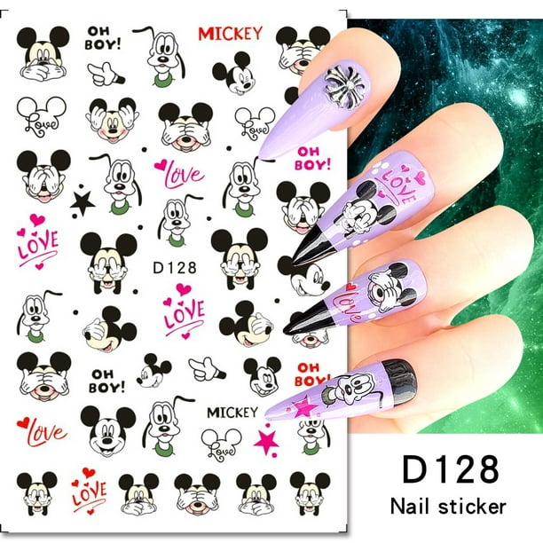 Pegatinas de dibujos animados de Disney para uñas, Stitch, suministros de  Arte de uñas, Mickey, Minnie, Pato Donald, pegatinas 3D, calcomanías de  decoración de uñas