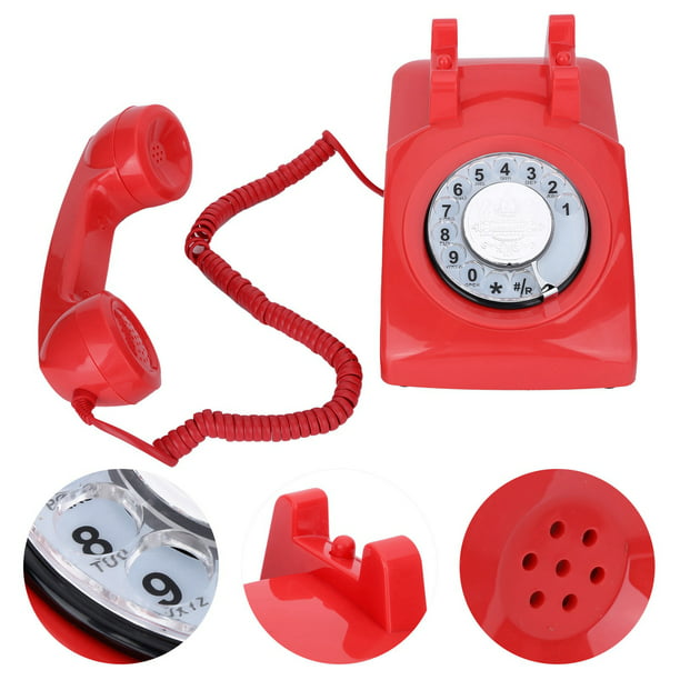 Teléfono de pared, teléfono fijo compacto con cable, teléfono con cable con  almohadilla de marcación, número de teléfono, verificador de línea fija