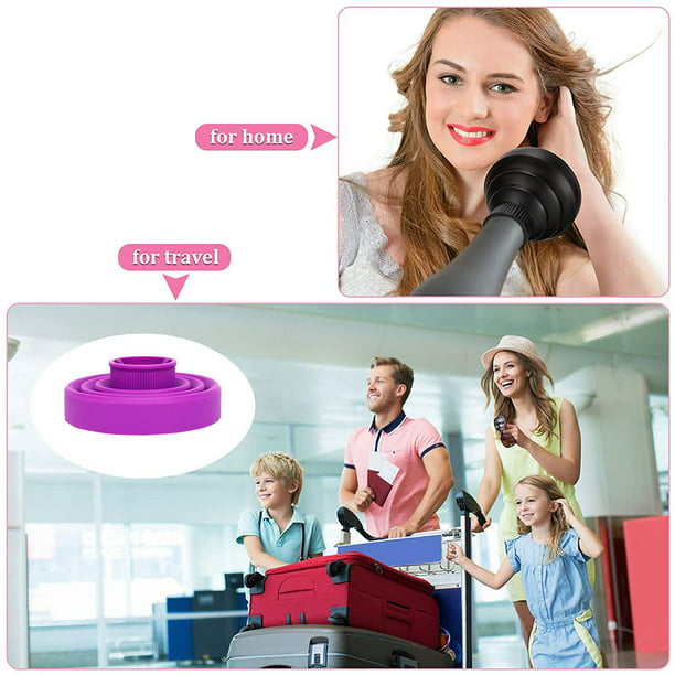 Difusor universal plegable para secador de pelo, herramienta de grado de  salón, ligero, plegable, portátil, diseño plegable, se adapta a la mayoría  de