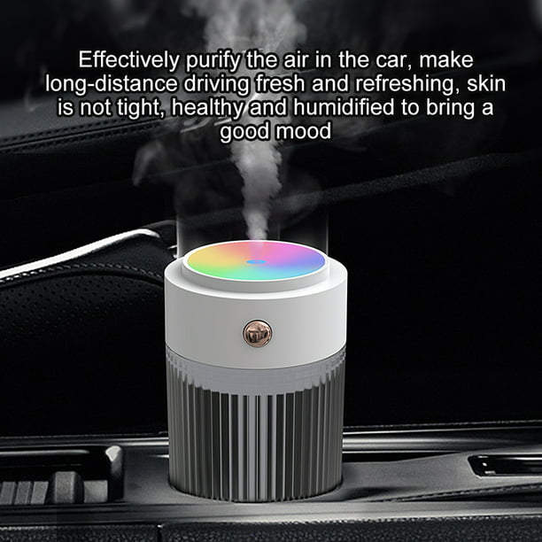 Humidificador USB, mini humidificador portátil de 300 ml con luz nocturna  LED de 7 colores, modo de oso de fresa Electrónica