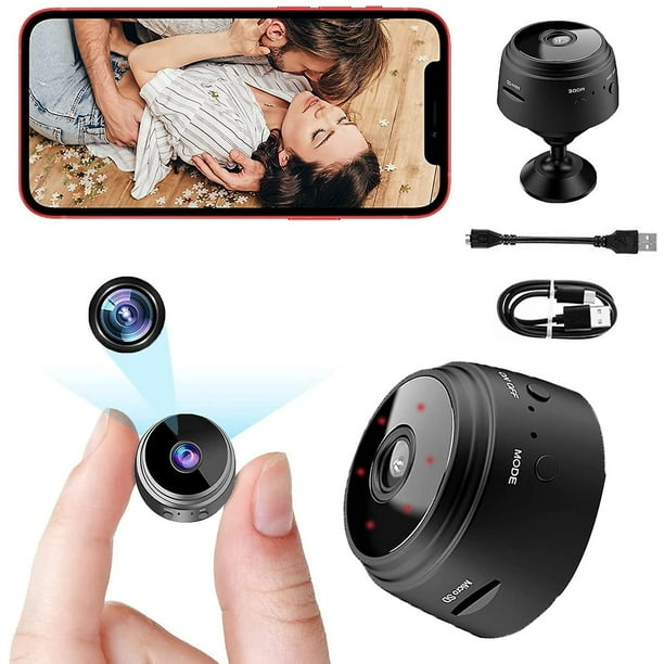Mini cámara espía, cámara inalámbrica 1080p Full HD con audio y