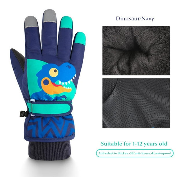  Foaincore 4 pares de guantes de invierno para niños, guantes de  esquí de nieve para niños, guantes cálidos impermeables de caza para niños,  Azul, gris, negro : Ropa, Zapatos y Joyería