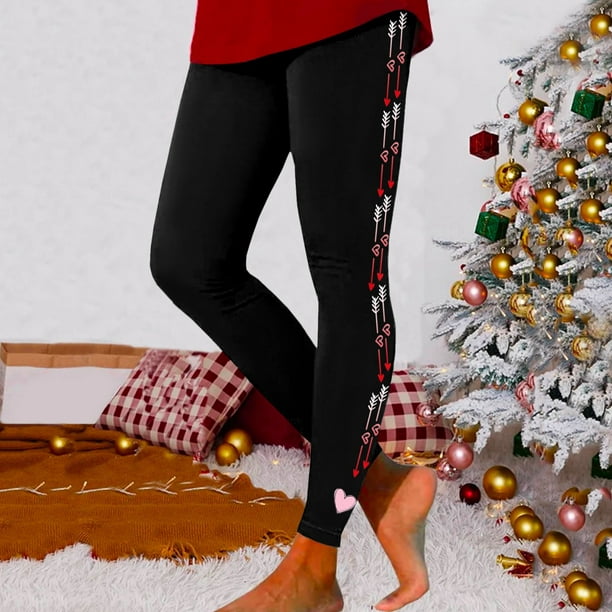 Gibobby Leggins termicos mujer Leggings con estampado de Navidad para  mujer, pantalones para Yoga, mallas de compresión(Negro,CH)