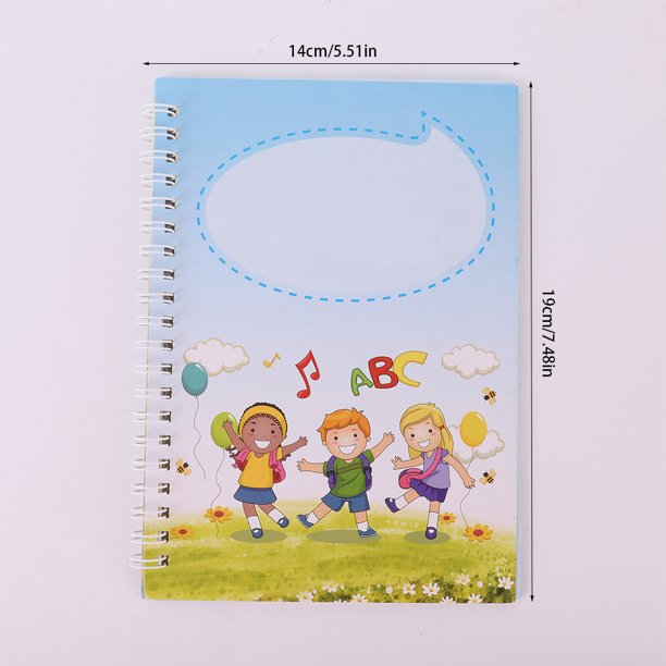  4 cuadernos de escritura a mano ranurados para niños, libro de  trabajo preescolar reutilizable de escritura a mano, cuadernos mágicos para  niños con bolígrafo de tinta que desaparece automáticamente (4 libros