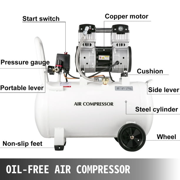 Compresor Aire Electrico Tanque Portatil 50 L 127v 750w 1hp