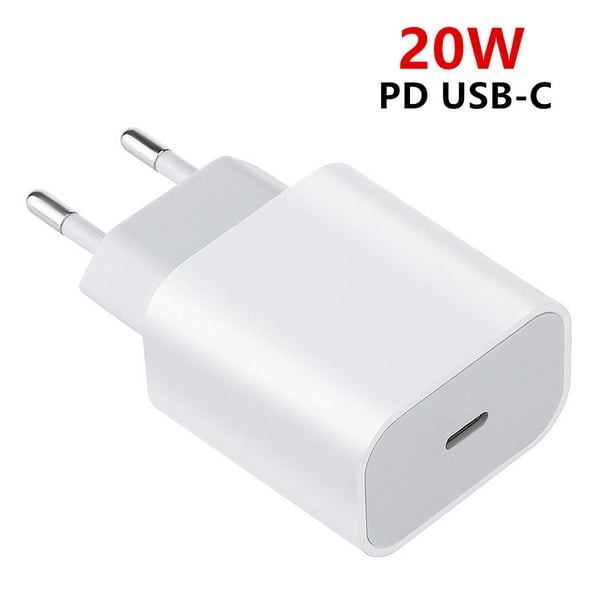 Calidad original 20W Cargador adaptador de corriente USB-C para el iPhone  de Apple 12 Pro Max Pd una carga rápida QC3.0 Pd3.0 5V/3A 9V/2,22 UN -  China 20W y enchufe de la