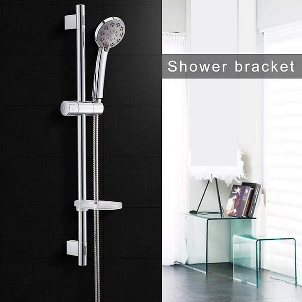  NOVOCE Barra deslizante de columna de ducha de acero inoxidable  cepillado, ajustable, montada en la pared con soporte para barra de ducha  (color : solo ducha de mano C) : Herramientas