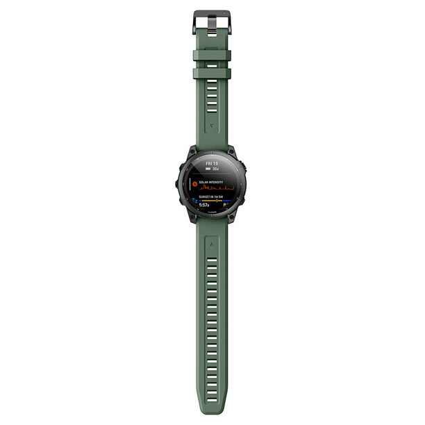 Para Garmin Fenix 5 22 mm correa de reloj de silicona de camuflaje  (camuflaje negro)