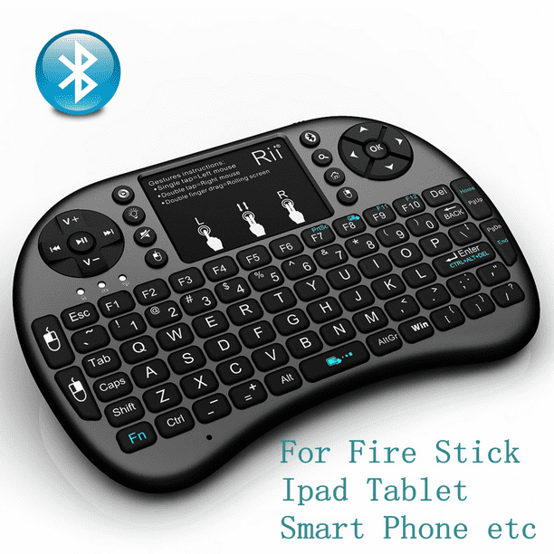 Teclado inalambrico Rii mini i8 con retroiluminacion Bluetooth para IPad Tablet PC Fire Stick Walmart en linea