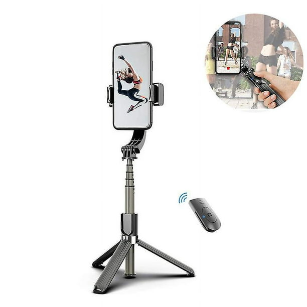 Estabilizador de cardán para teléfono 3 en 1, trípode/palo Selfie de 86 cm,  5 partes con abrazadera para teléfono de liberación remota, rotación  inteligente, Compatible con Iphone, Samsung, YONGSHENG 1327534449747