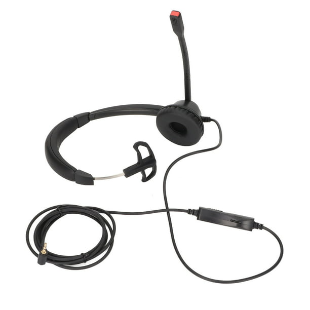 Auriculares USB con micrófono con cancelación de ruido y silencio de  micrófono, auriculares mono para computadora para centro de llamadas,  oficina
