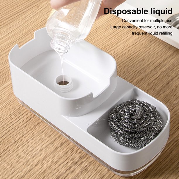 Caja de esponja de doble capa para cocina y baño, dispensador de