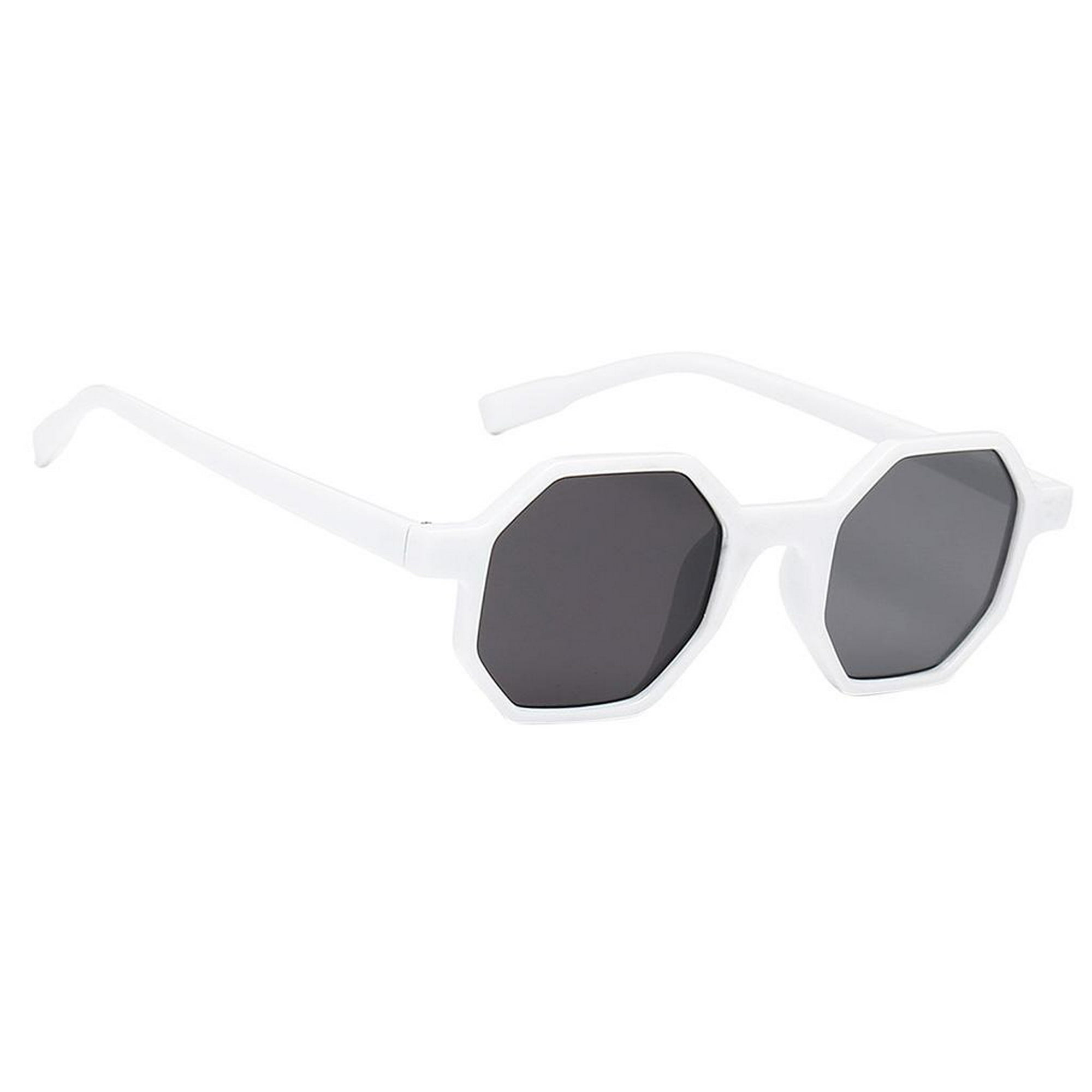 de Sol de Unisex UV400 Protección Solar Lente de Resina Anteojos de Mujer  Hombre Vacaciones Playa Blanco Baoblaze Gafas de sol cuadradas