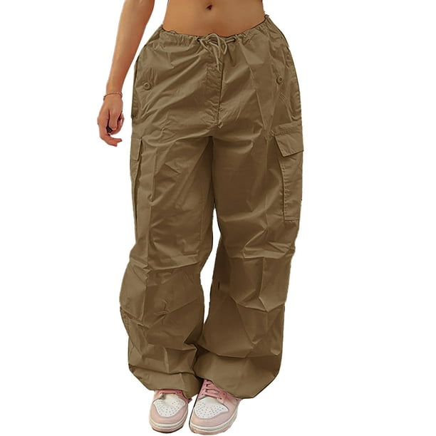 Pantalones sueltos para mujer pantalones deportivos con bandas en los  tobillos bolsillos grandes con ANGGREK Otros