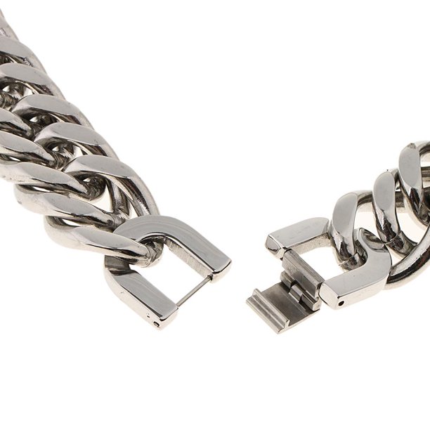  Collar clásico de cadena de acero inoxidable para hombre y  mujer (color: 23.6 in), tamaño: plata) : Ropa, Zapatos y Joyería