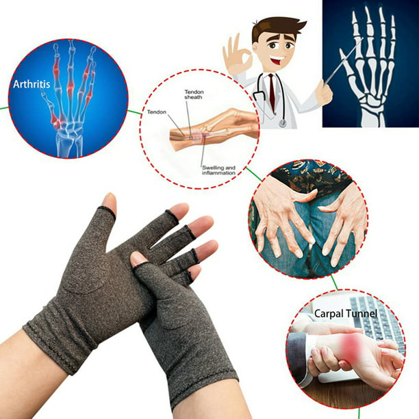 Guantes de artrosis con cobre,guantes de artritis guantes de compresión  para hombres y mujeres, alivio del dolor y calor (S) : : Salud y  cuidado personal