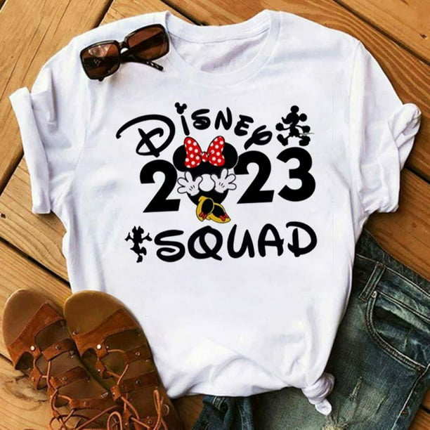 Camiseta Disney para mujer, de moda para Familia, camisetas blancas Harajuku Deng Xun | Walmart en línea