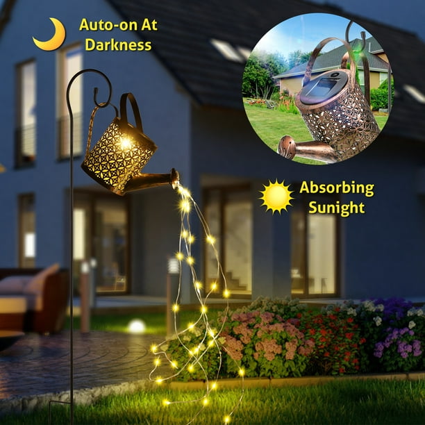 Lámpara de pie solar para exteriores, lámparas solares para exteriores para  patio, impermeable, 2 en 1, lámpara de pie recargable, altura ajustable