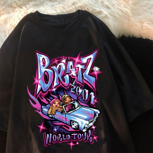 Bratz Camiseta Box Up Est. 2001 para niñas, Negro, S