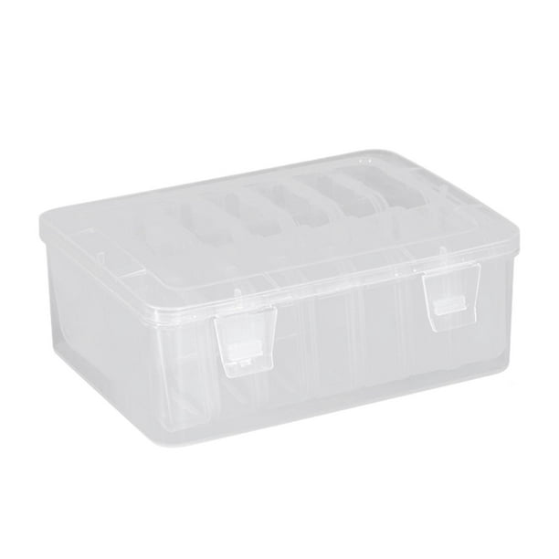 Caja organizadora de cuentas, con tapa, doble capa de plástico transparente  de piel de serpiente caja contenedor para organizador de cuentas
