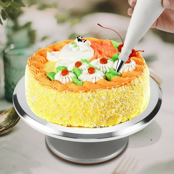 1 plato giratorio de aluminio para tartas, 9, 12 y 14 pulgadas, soporte de  pastel de aleación para decorar, gira suavemente para hornear pasteles