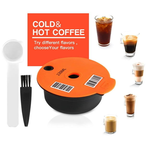  3 cápsulas de café reutilizables para máquinas Tassimo, cápsulas  de café recargables con cepillo de cuchara B : Hogar y Cocina
