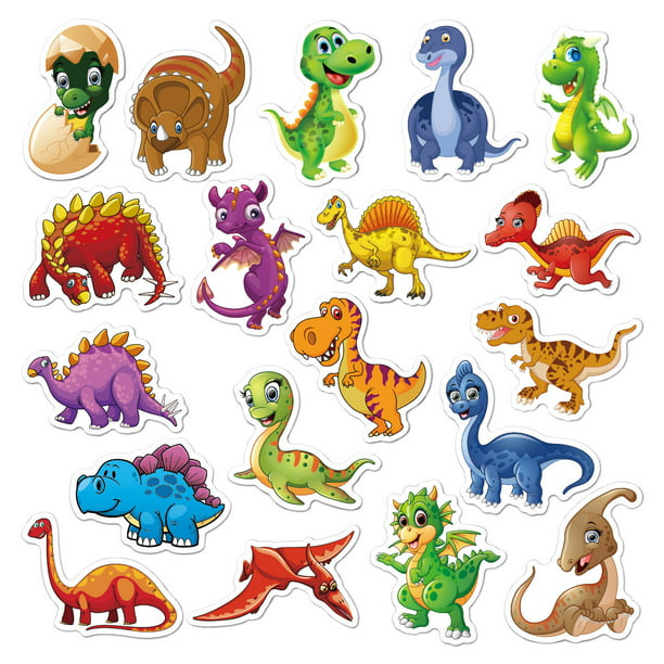 50 pegatinas de dinosaurios, bonitas pegatinas impermeables de dibujos  animados para niños, para papelería, equipaje, recompensas de enseñanza ER