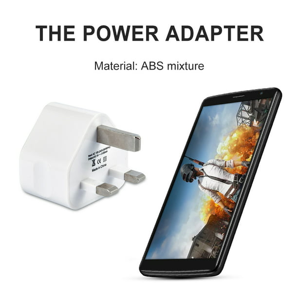 Ailkin - Adaptador de corriente USB, enchufe de pared, paquete de 2  unidades de 5 V/2.1 A de carga rápida para teléfono celular, caja de carga  para el