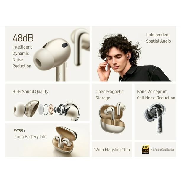 Auriculares Inalámbricos Xiaomi Buds 4 Pro, con BT 5.3, a prueba de polvo e  impermeables, marca Xiaomi