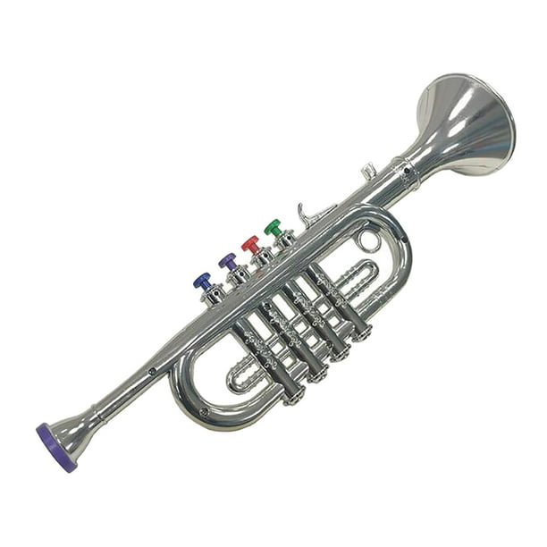 Trompeta Saxofon De Juguete Para Niños Metalica Set De 2