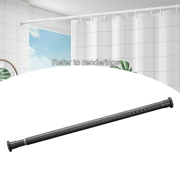 Barra de cortina extensible ajustable con de tensión Barra de barra de  cortina barras sin perforación cocina barra de riel de ventana Blanco  110-160cm