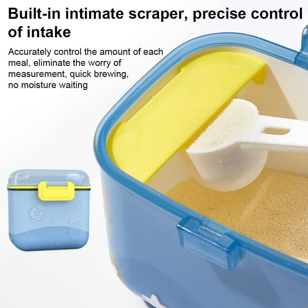 Caja de leche en polvo para bebés, dispensador desmontable de 3 capas de  leche en polvo para bebés, fácil de transportar para viajes para niños